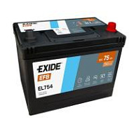 75Ah R+ Exide EFB 12V 750 А (ДШВ: 270*173*222мм), корпус: Asia, клеммы: конуc
