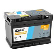 77Ah R+ Exide Premium 12V 760 А (ДШВ: 278*175*190мм), корпус: Euro, клеммы: конуc